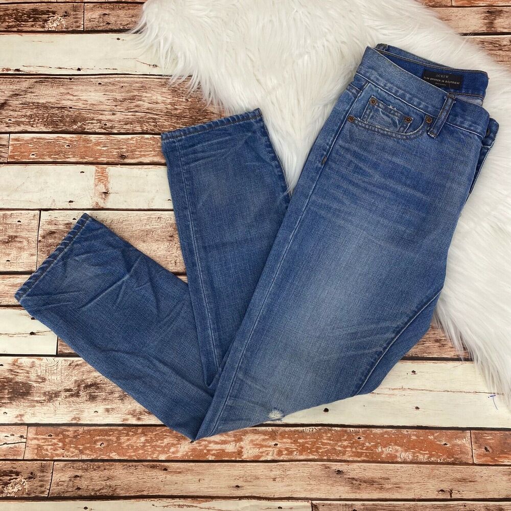 J. Crew Slim Broken In Boyfriend Jeans Sz 26